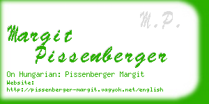 margit pissenberger business card